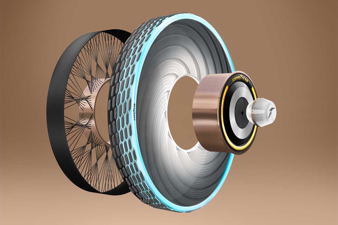 El neumático del futuro de Goodyear: se auto regenera y es biodegradable